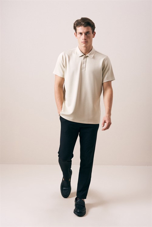 Wholesale Mens Beige Polo T-Shirt