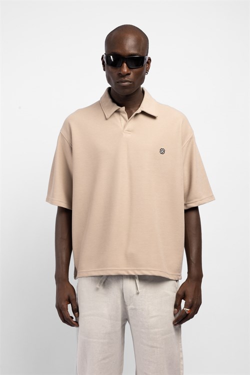 Wholesale Mens Beige Polo T-shirt