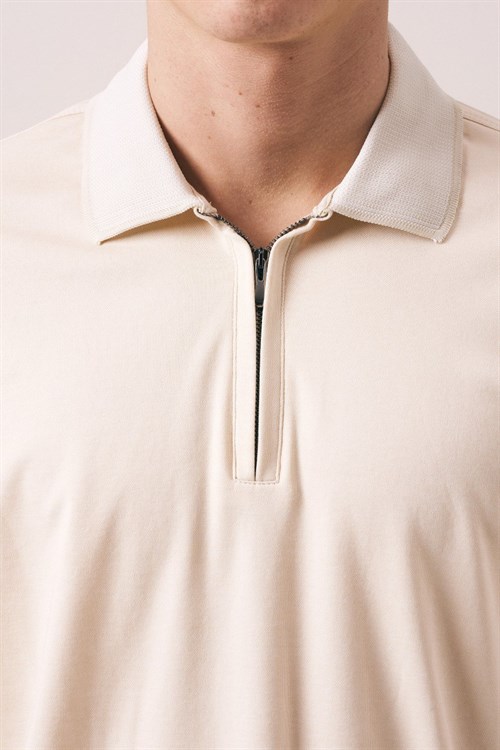Wholesale Mens Beige Polo T-Shirt
