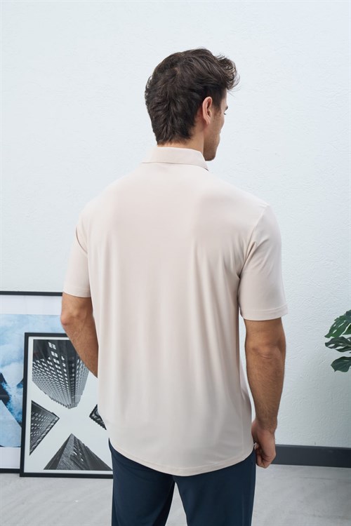 Wholesale Mens Beige Polo T-Shirt