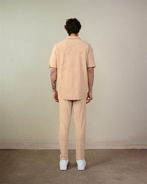 Wholesale Mens Beige Polo T-Shirt
