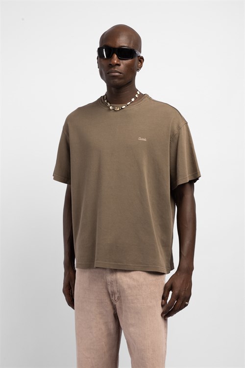 Wholesale Mens Beige Printed T-shirt