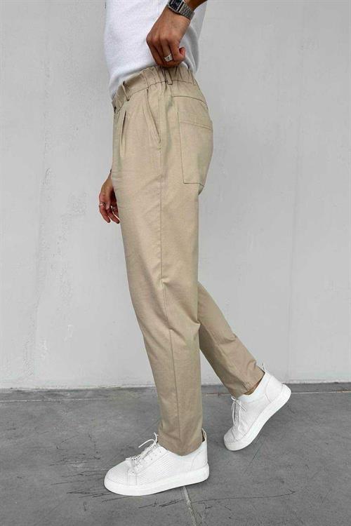 Wholesale Mens Beige Regular Fit Pants