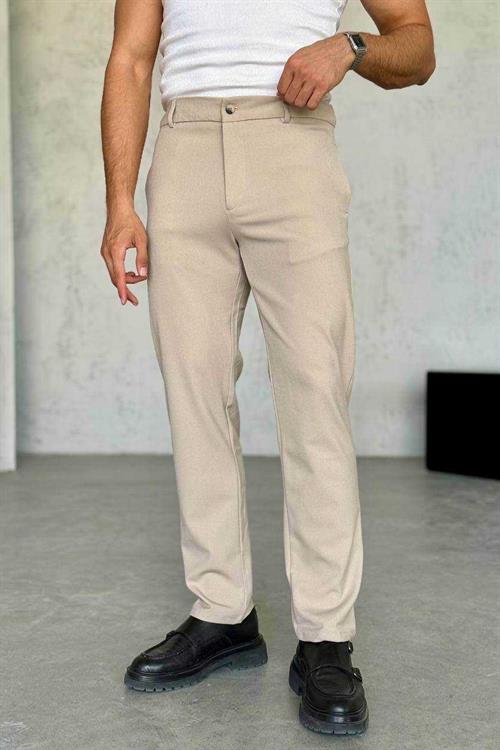 Wholesale Mens Beige Regular Fit Pants