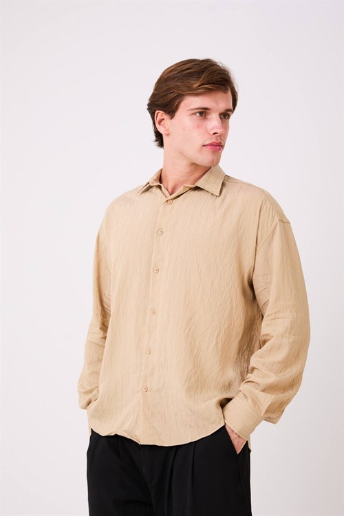 Wholesale Mens Beige Shirt 