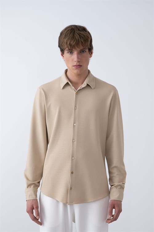 Wholesale Mens Beige Shirt