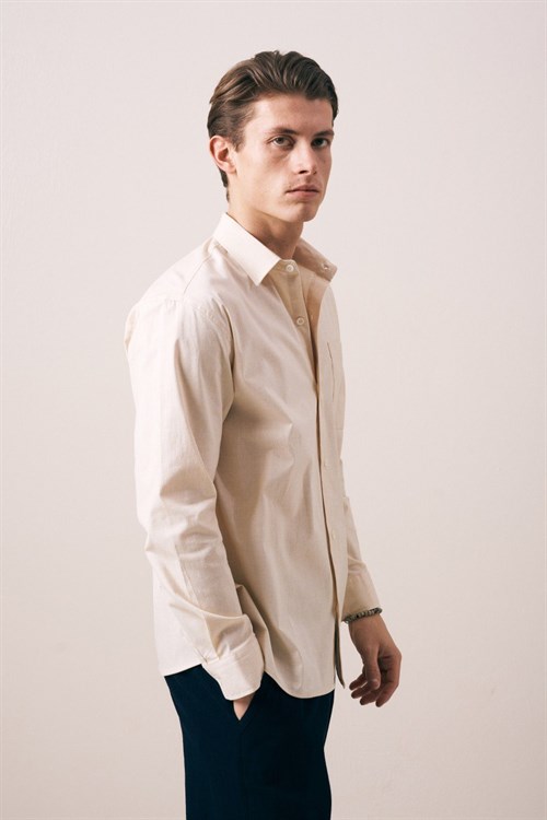 Wholesale Mens Beige Shirt