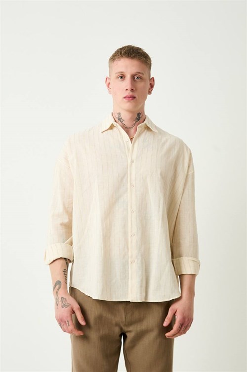 Wholesale Mens Beige Shirt 