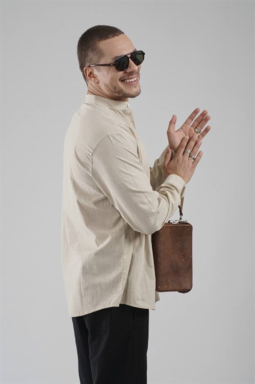 Wholesale Mens Beige Shirt