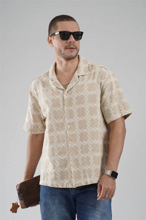 Wholesale Mens Beige Shirt