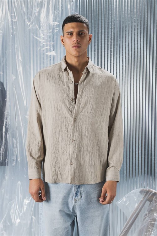 Wholesale Mens Beige Shirt