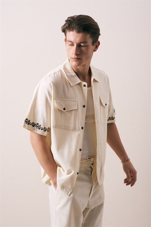 Wholesale Mens Beige Shirt
