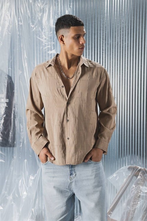 Wholesale Mens Beige Shirt
