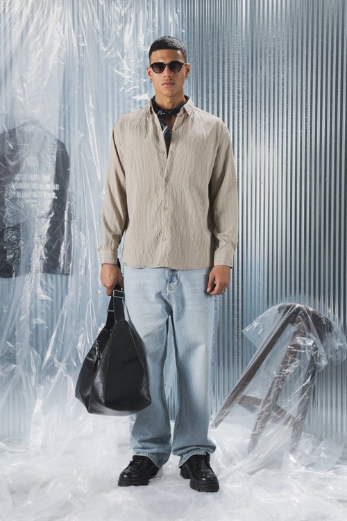 Wholesale Mens Beige Shirt