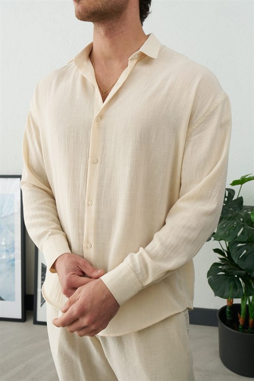 Wholesale Mens Beige Shirt