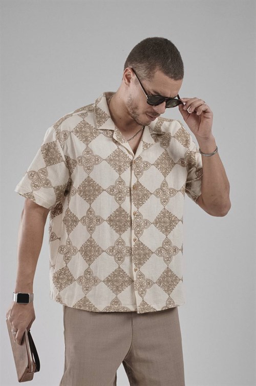 Wholesale Mens Beige Shirt
