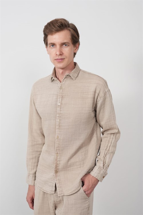 Wholesale Mens Beige Shirt