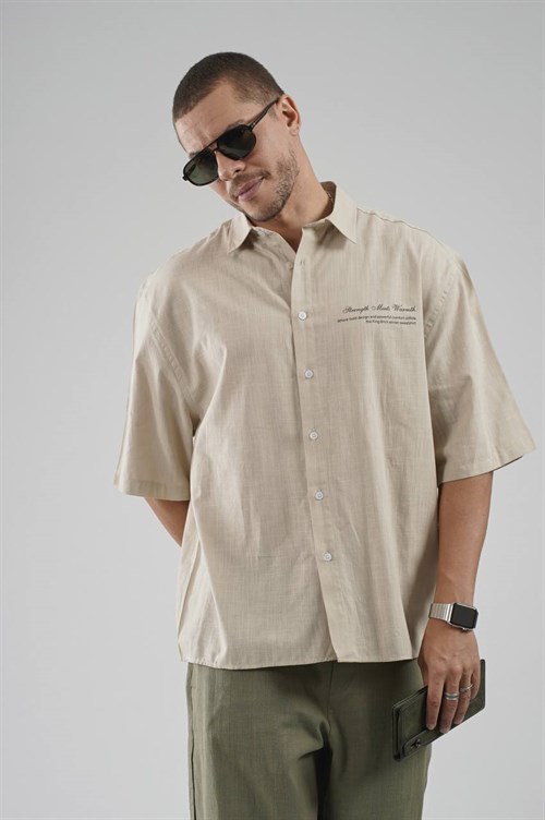 Wholesale Mens Beige Shirt