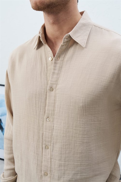 Wholesale Mens Beige Shirt