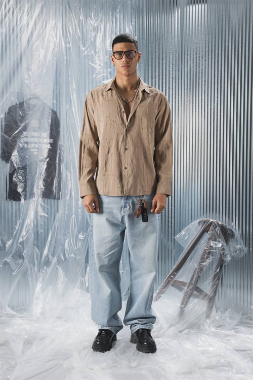 Wholesale Mens Beige Shirt