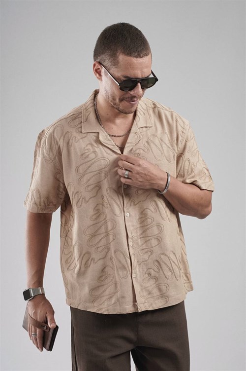 Wholesale Mens Beige Shirt