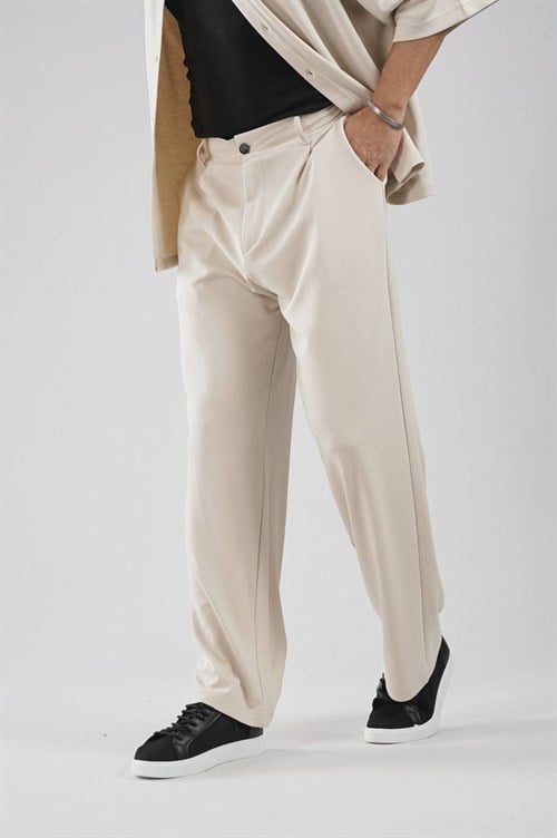 Wholesale Mens Beige Shirt and Pants Set
