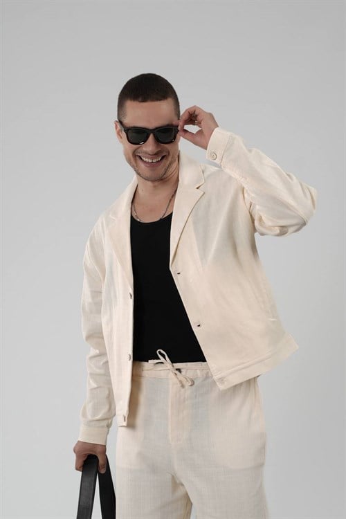 Wholesale Mens Beige Shirt and Pants Set