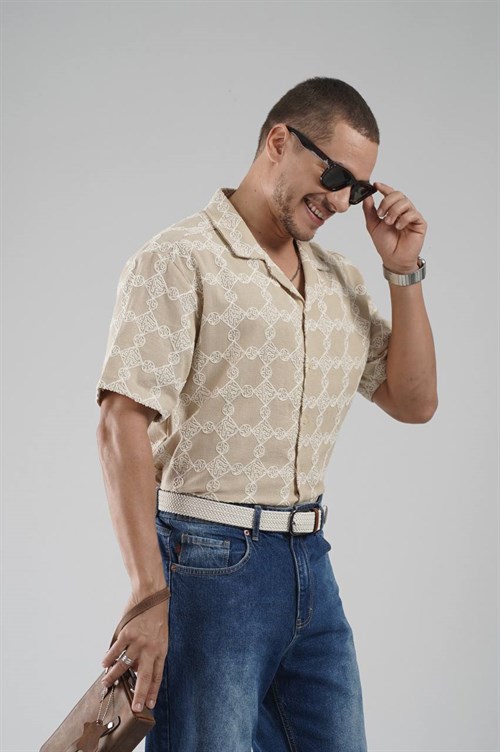 Wholesale Mens Beige Shirt