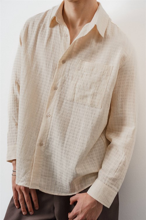 Wholesale Mens Beige Shirt