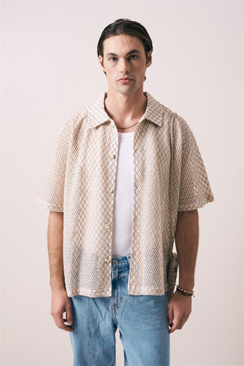 Wholesale Mens Beige Shirt