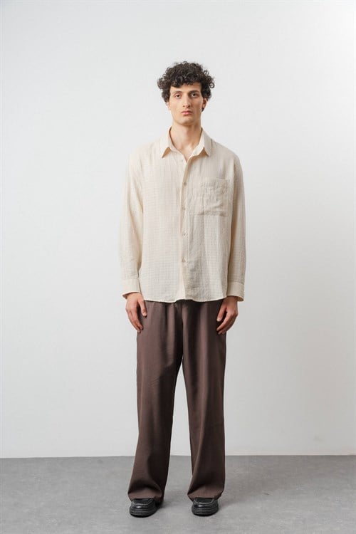 Wholesale Mens Beige Shirt