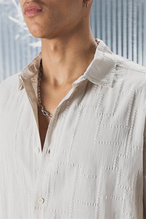 Wholesale Mens Cream Shirt
