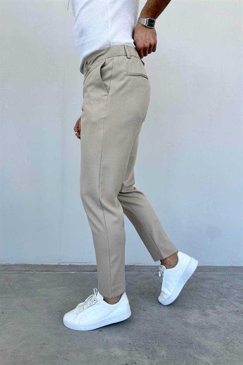 Wholesale Mens Beige Slim Fit Pants