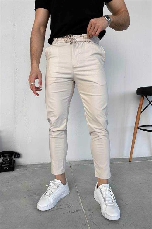Wholesale Mens Beige Slim Fit Pants