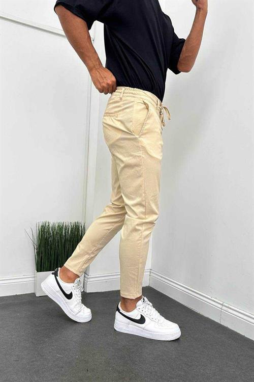 Wholesale Mens Beige Slim Fit Pants