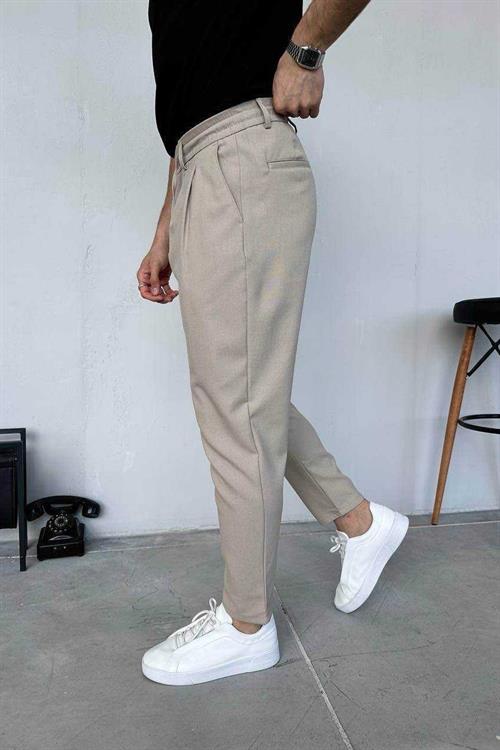 Wholesale Mens Beige Slim Fit Pants