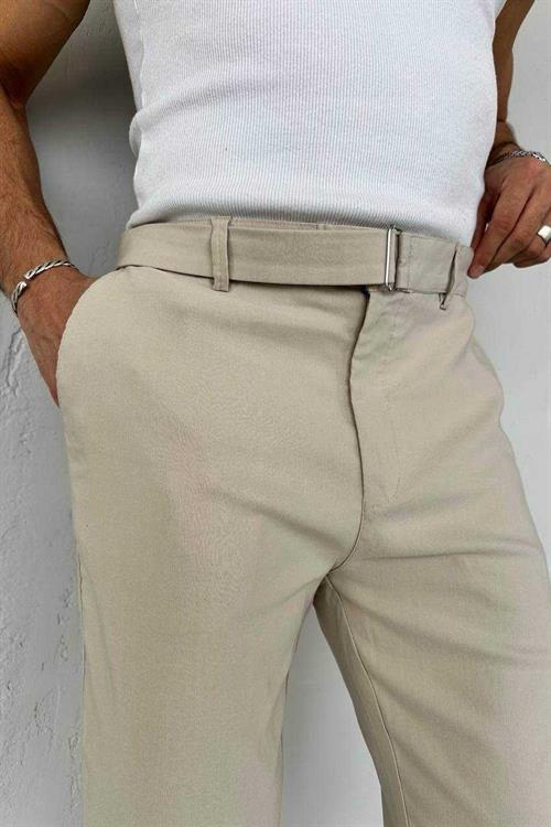 Wholesale Mens Beige Slim Fit Pants