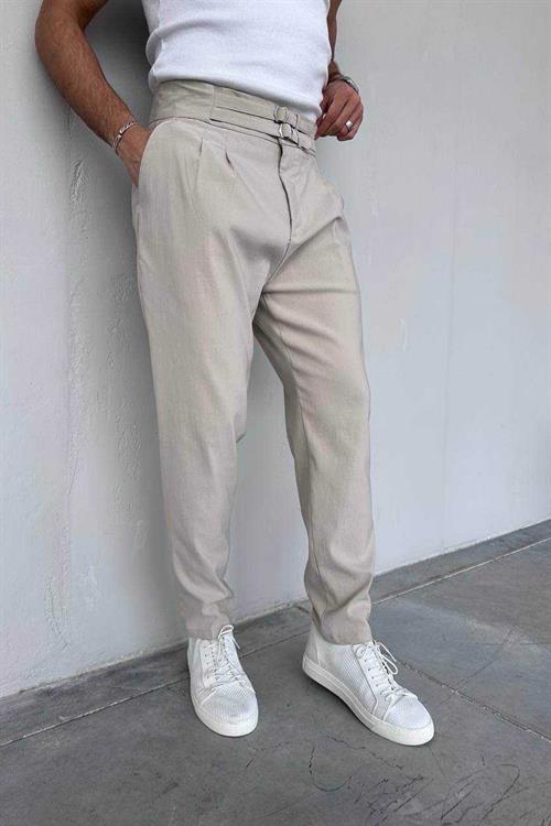 Wholesale Mens Beige Slim Fit Pants