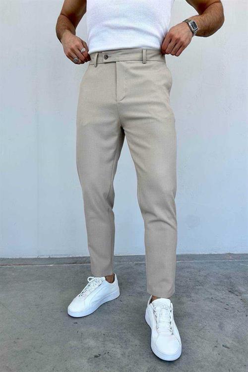 Wholesale Mens Beige Slim Fit Pants
