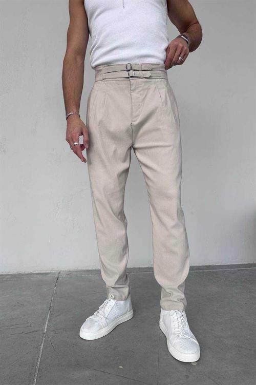 Wholesale Mens Beige Slim Fit Pants