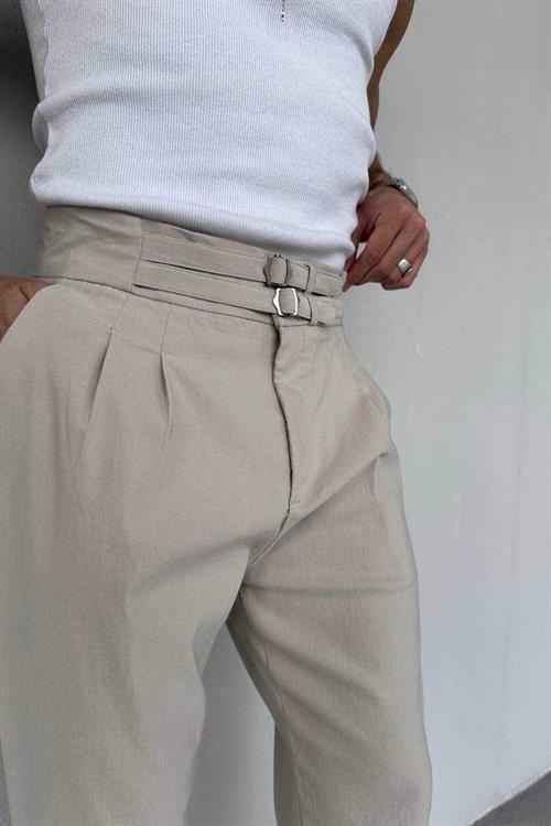 Wholesale Mens Beige Slim Fit Pants
