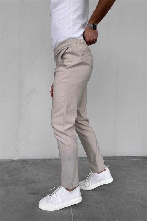 Wholesale Mens Beige Slim Fit Pants