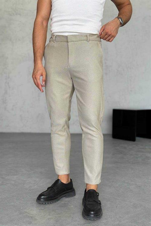 Wholesale Mens Beige Slim Fit Pants