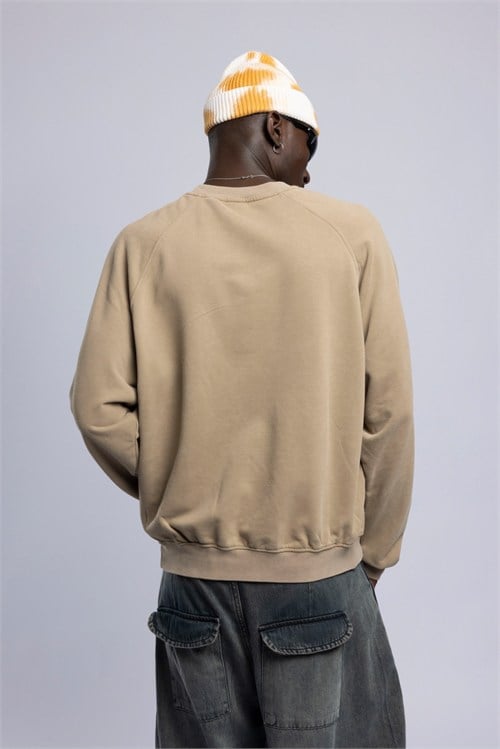 Wholesale Mens Beige Sweatshirt 