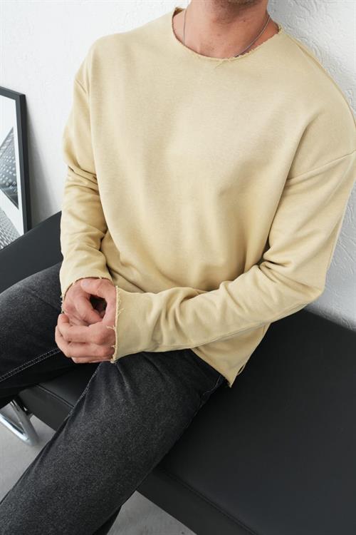 Wholesale Mens Beige Sweatshirt