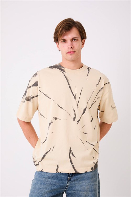 Wholesale Mens Beige T-Shirt 