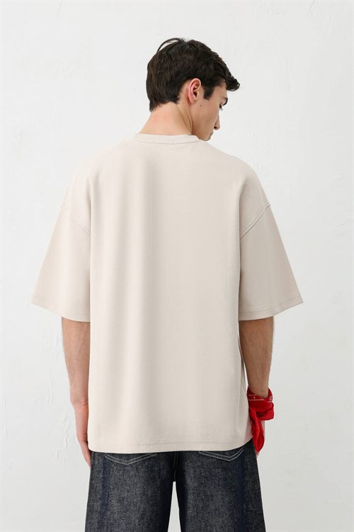 Wholesale Mens Beige T-Shirt