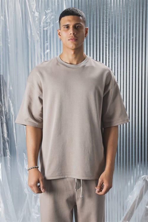 Wholesale Mens Beige T-Shirt 