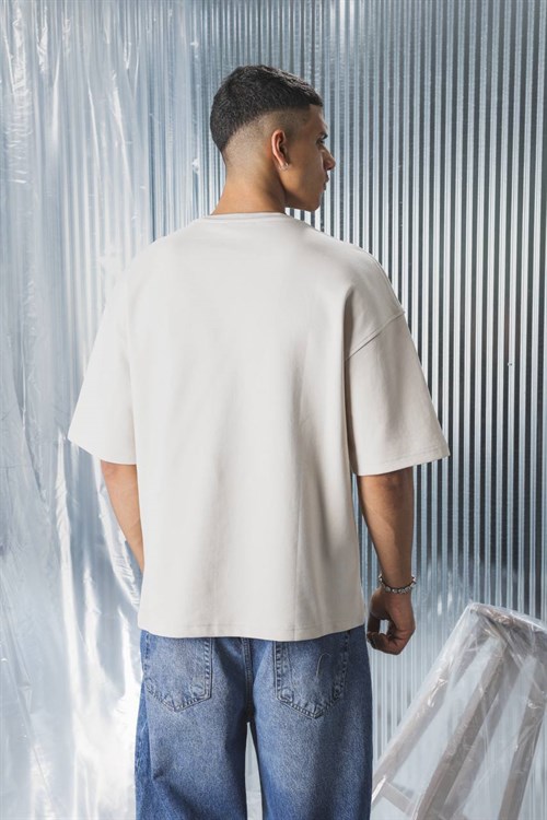 Wholesale Mens Beige T-Shirt 