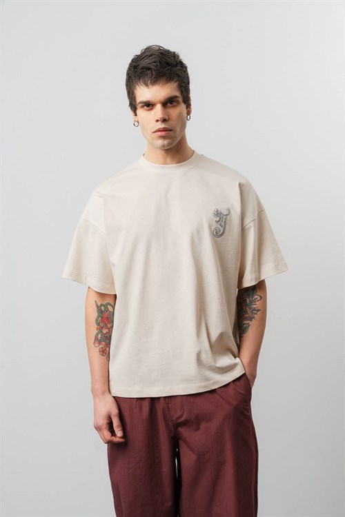 Wholesale Mens Beige T-Shirt